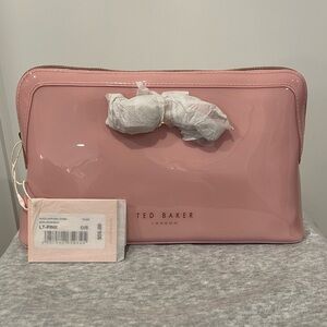 Ted Baker Glossy Pink Bow Wash Bag